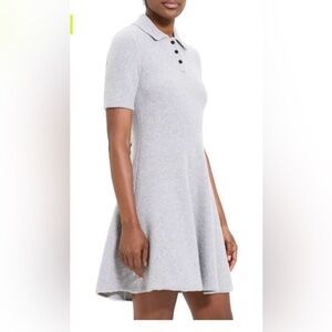 Theory Babydoll Polo Dress in Felted Wool and Cashmere